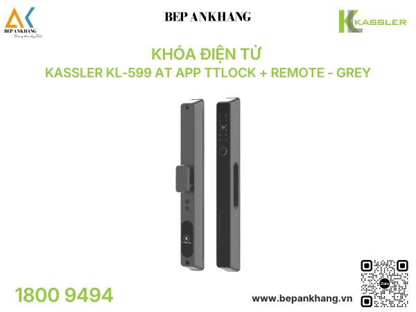 Khóa điện tử Kassler KL-599AT App TTlock + Remote - Grey